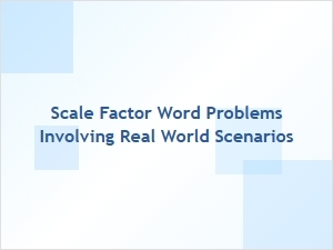 Solving Scale Factor Problems with Real-World Scenarios